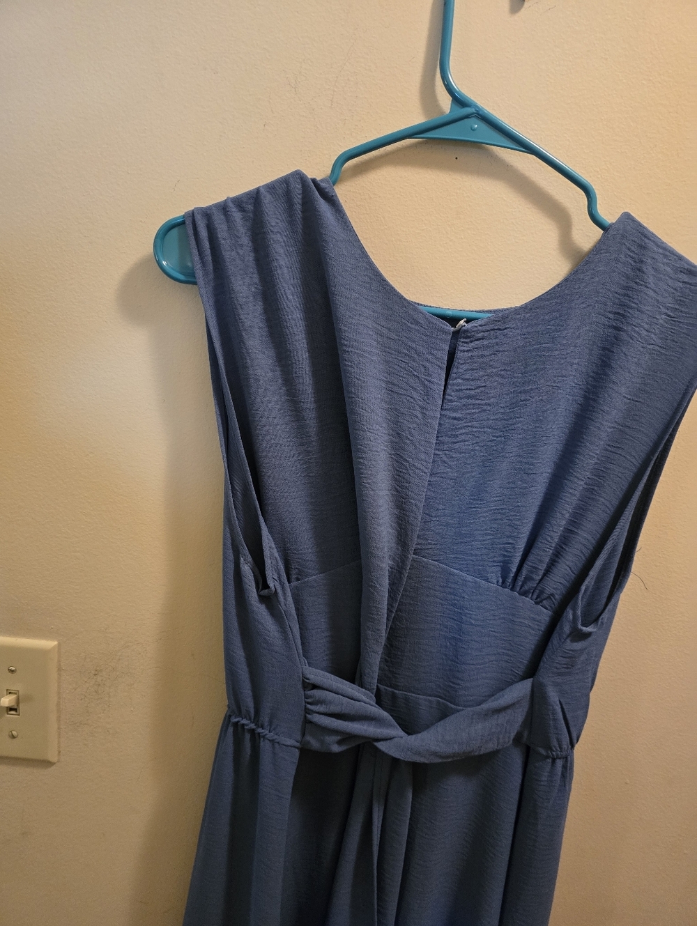Elegant Cornflower Blue Midi Dress Size L - Picture 5 of 9